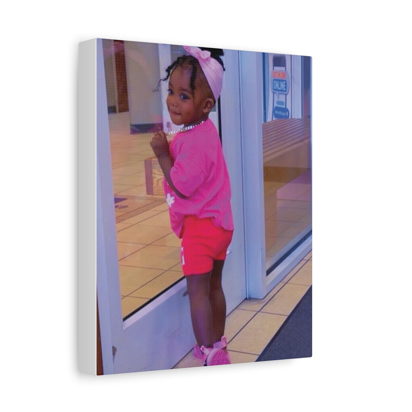Canvas Wall Art - Candid Child Photo Matte Stretched Print