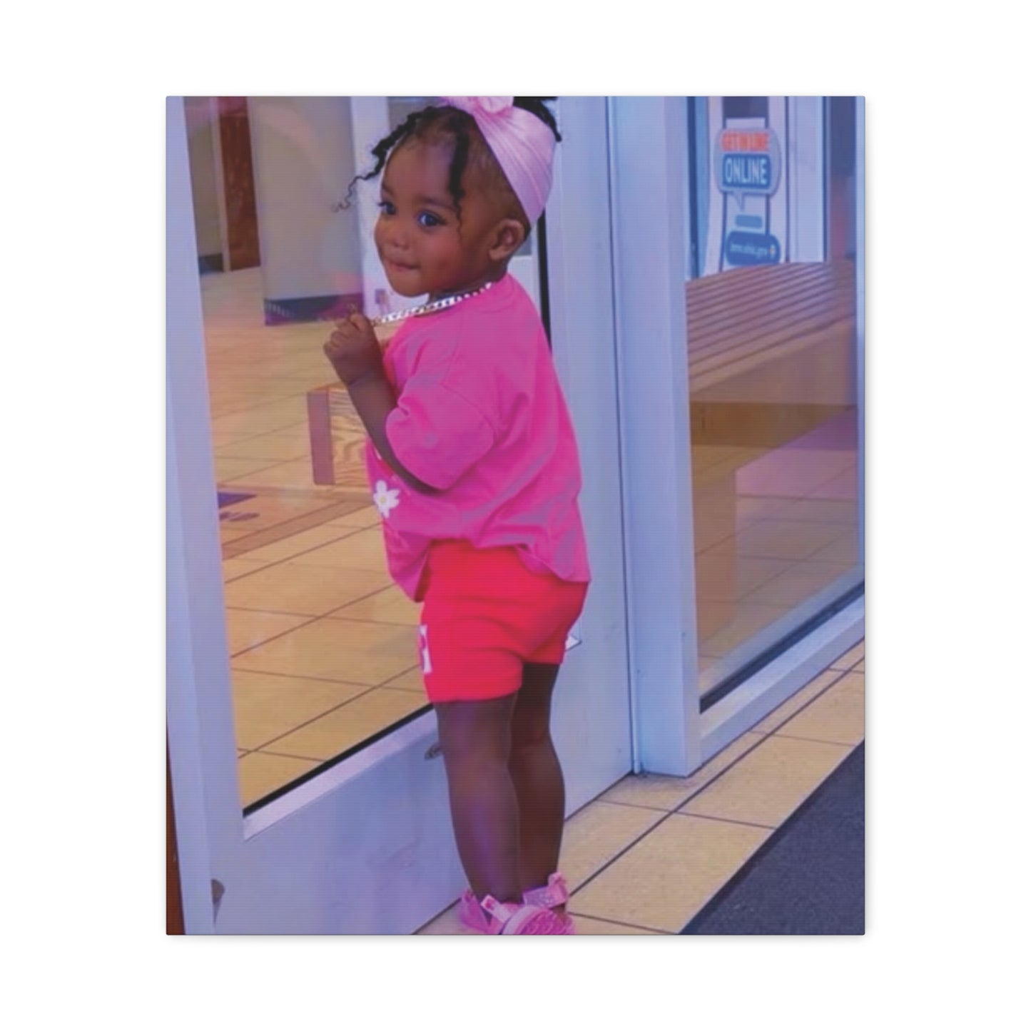 Canvas Wall Art - Candid Child Photo Matte Stretched Print
