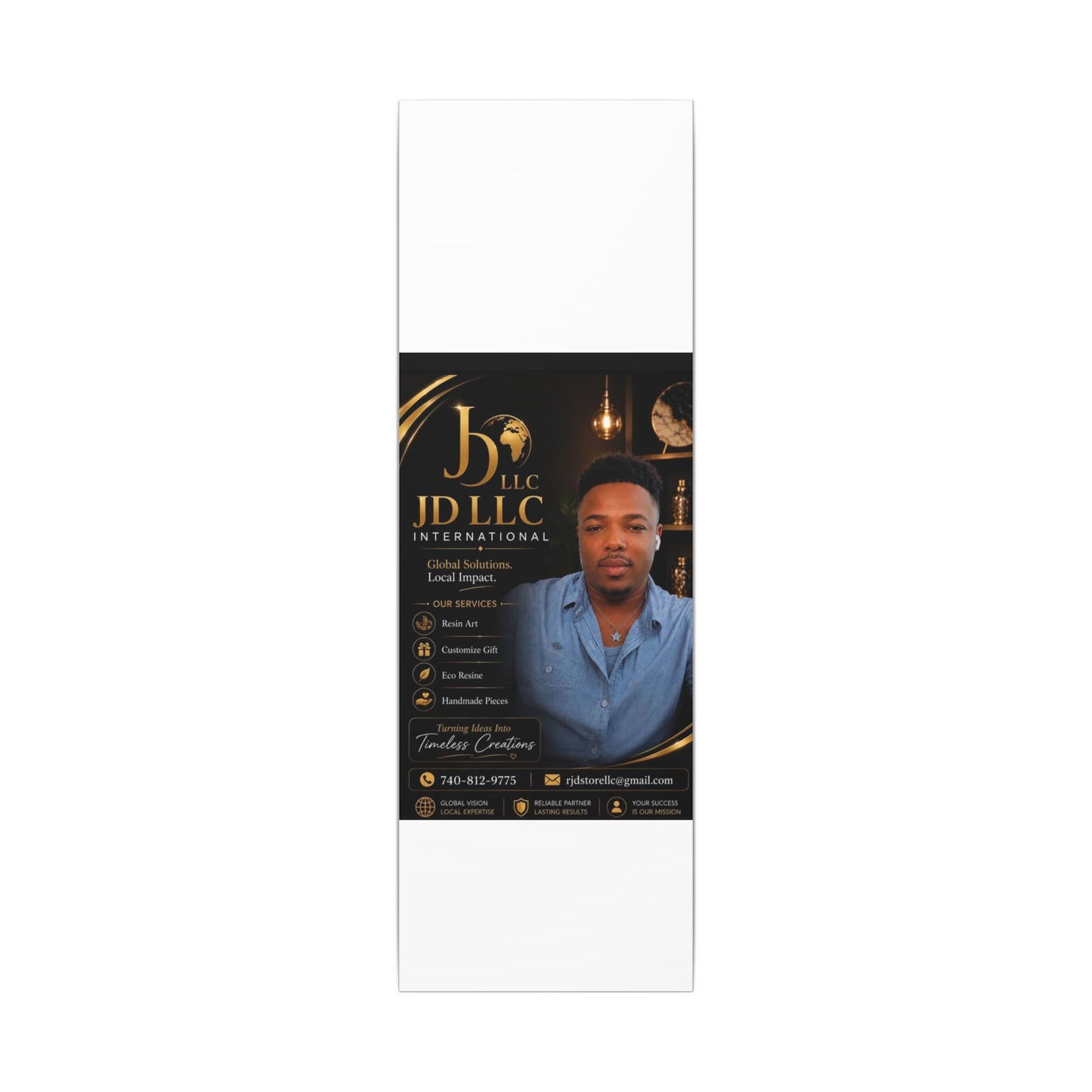 Matte Stretched Canvas - JD LLC International Business Portrait (Customizable)
