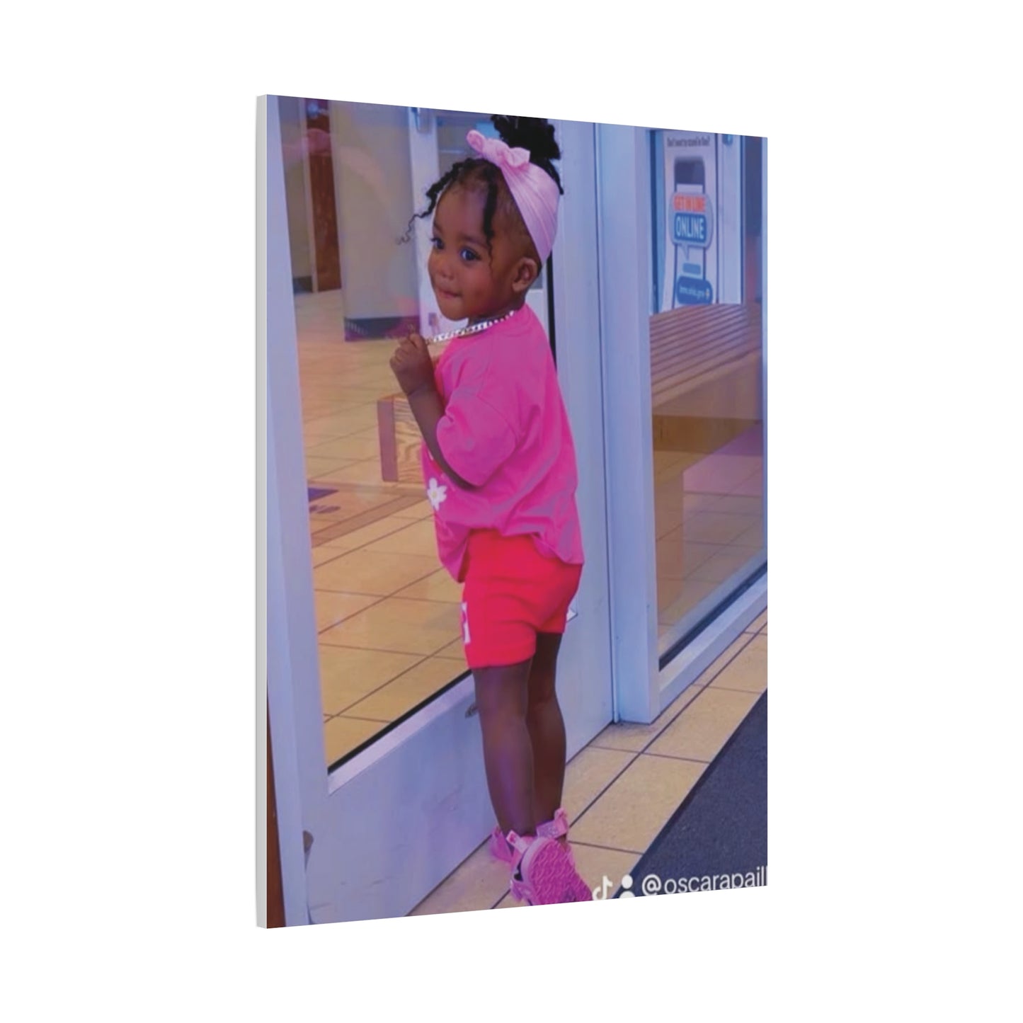 Canvas Wall Art - Candid Child Photo Matte Stretched Print