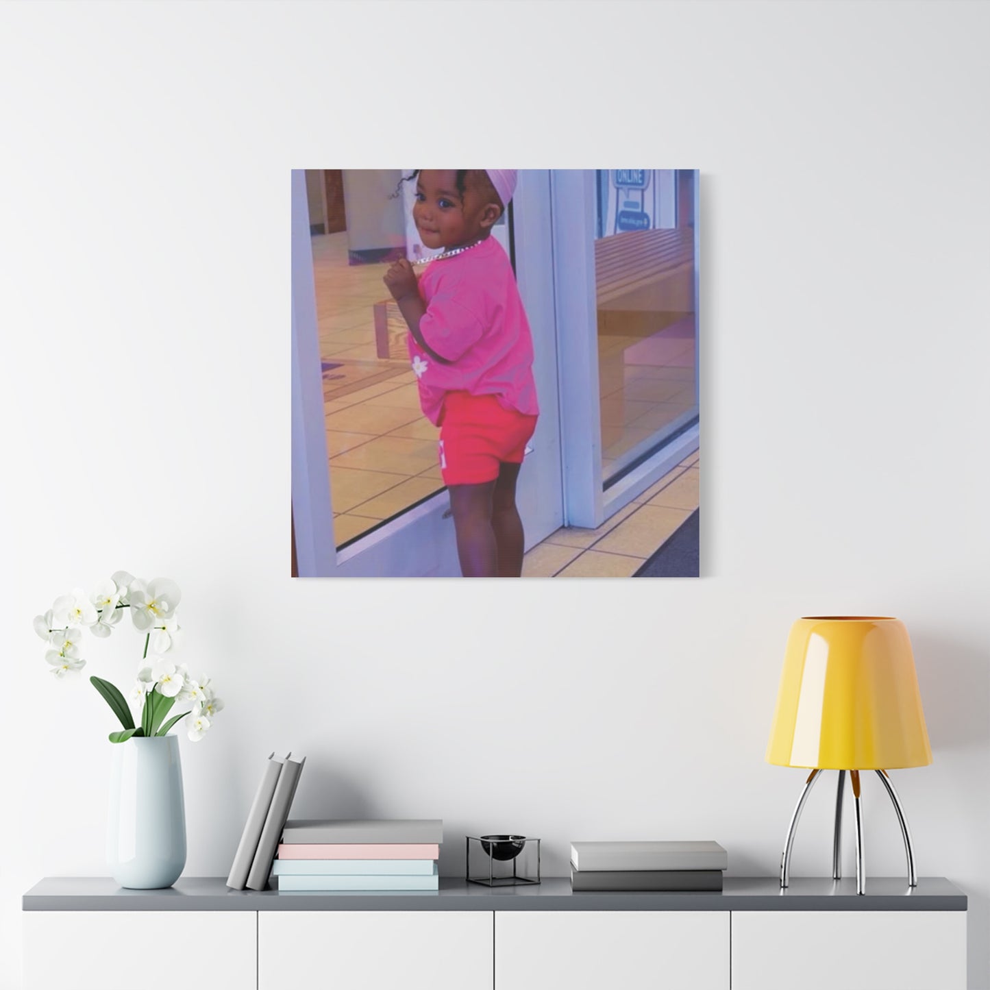Canvas Wall Art - Candid Child Photo Matte Stretched Print