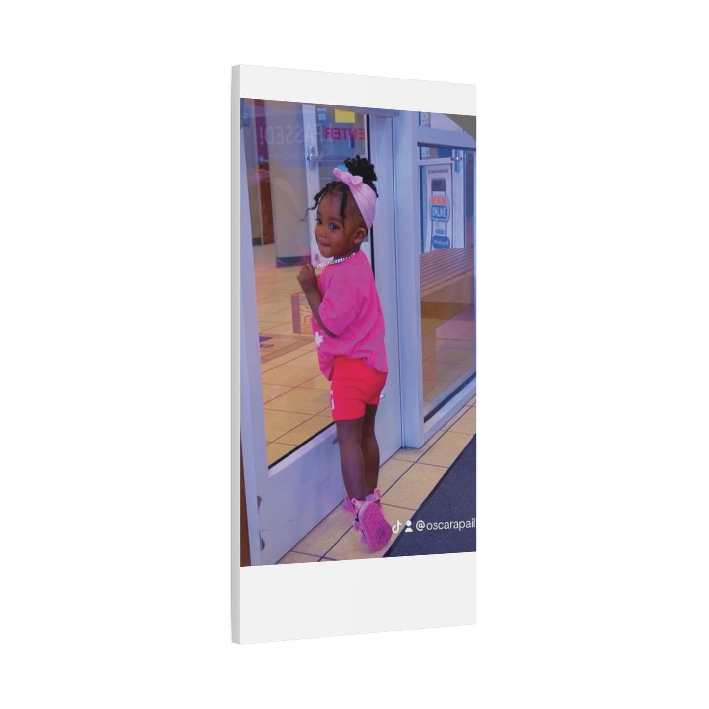 Canvas Wall Art - Candid Child Photo Matte Stretched Print