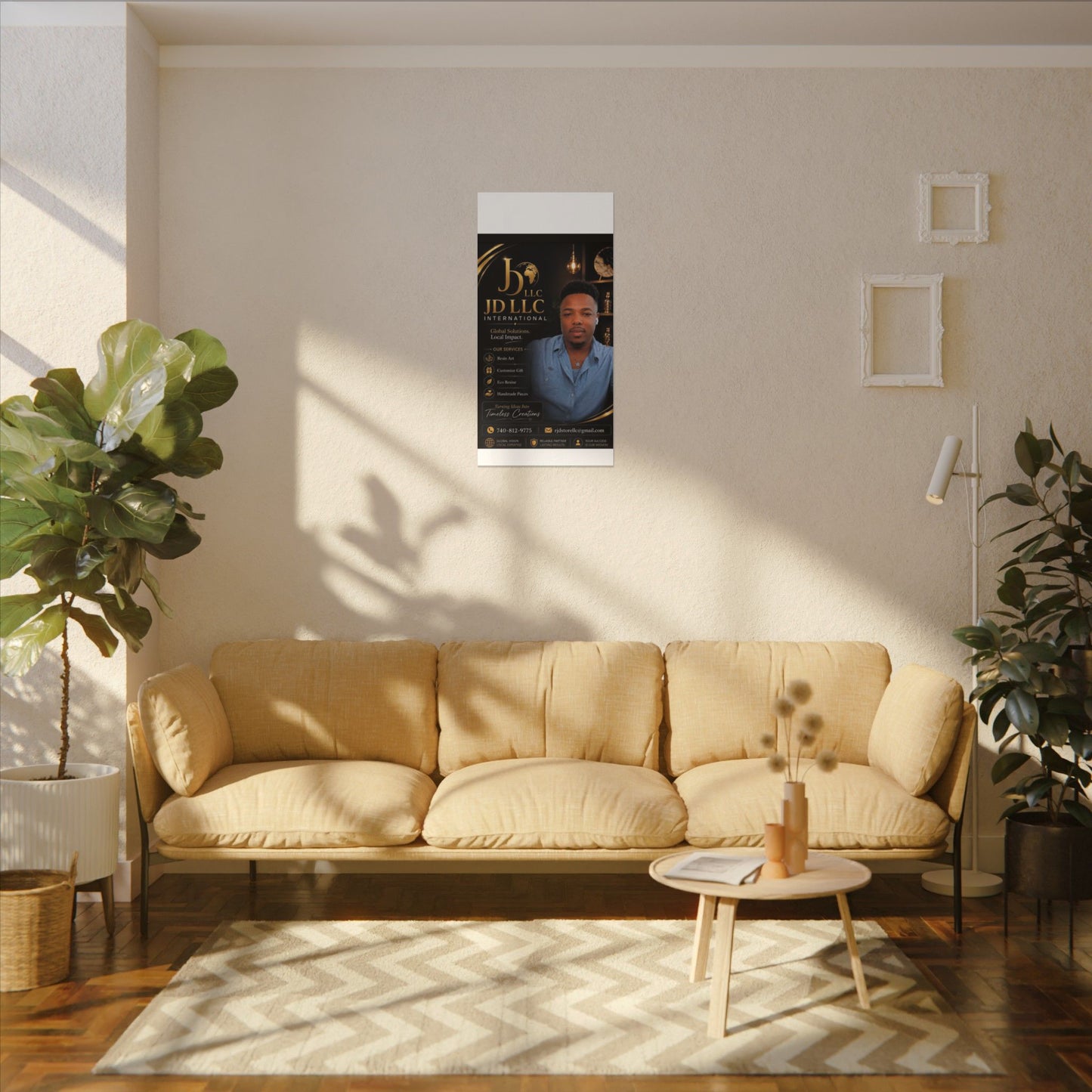 Matte Stretched Canvas - JD LLC International Business Portrait (Customizable)