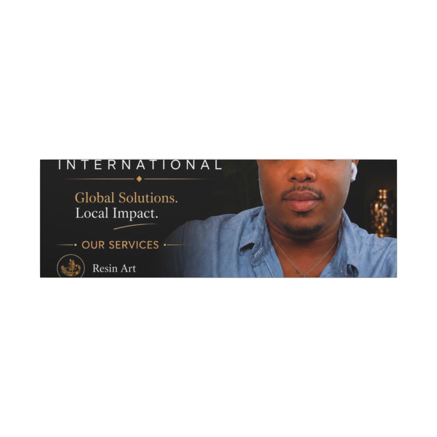 Matte Stretched Canvas - JD LLC International Business Portrait (Customizable)