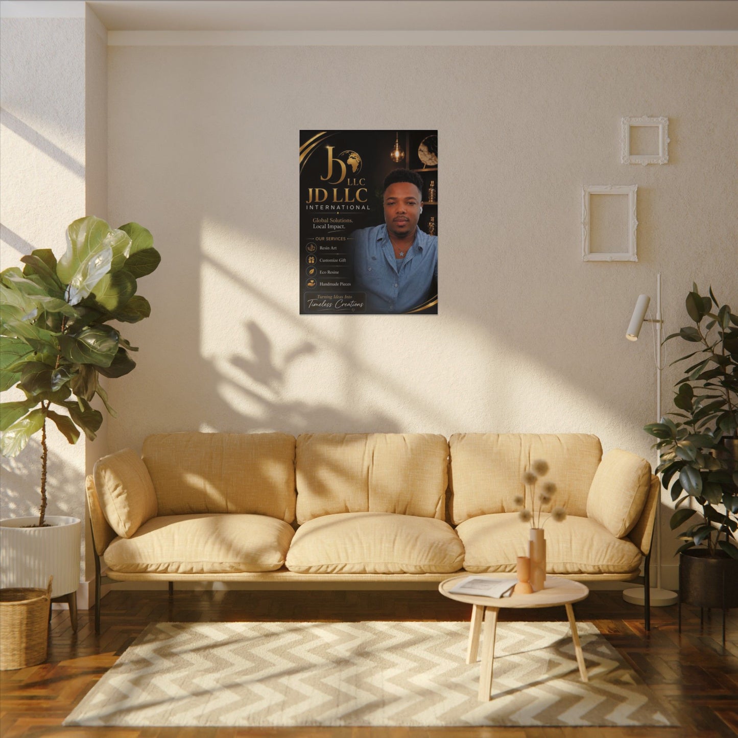 Matte Stretched Canvas - JD LLC International Business Portrait (Customizable)