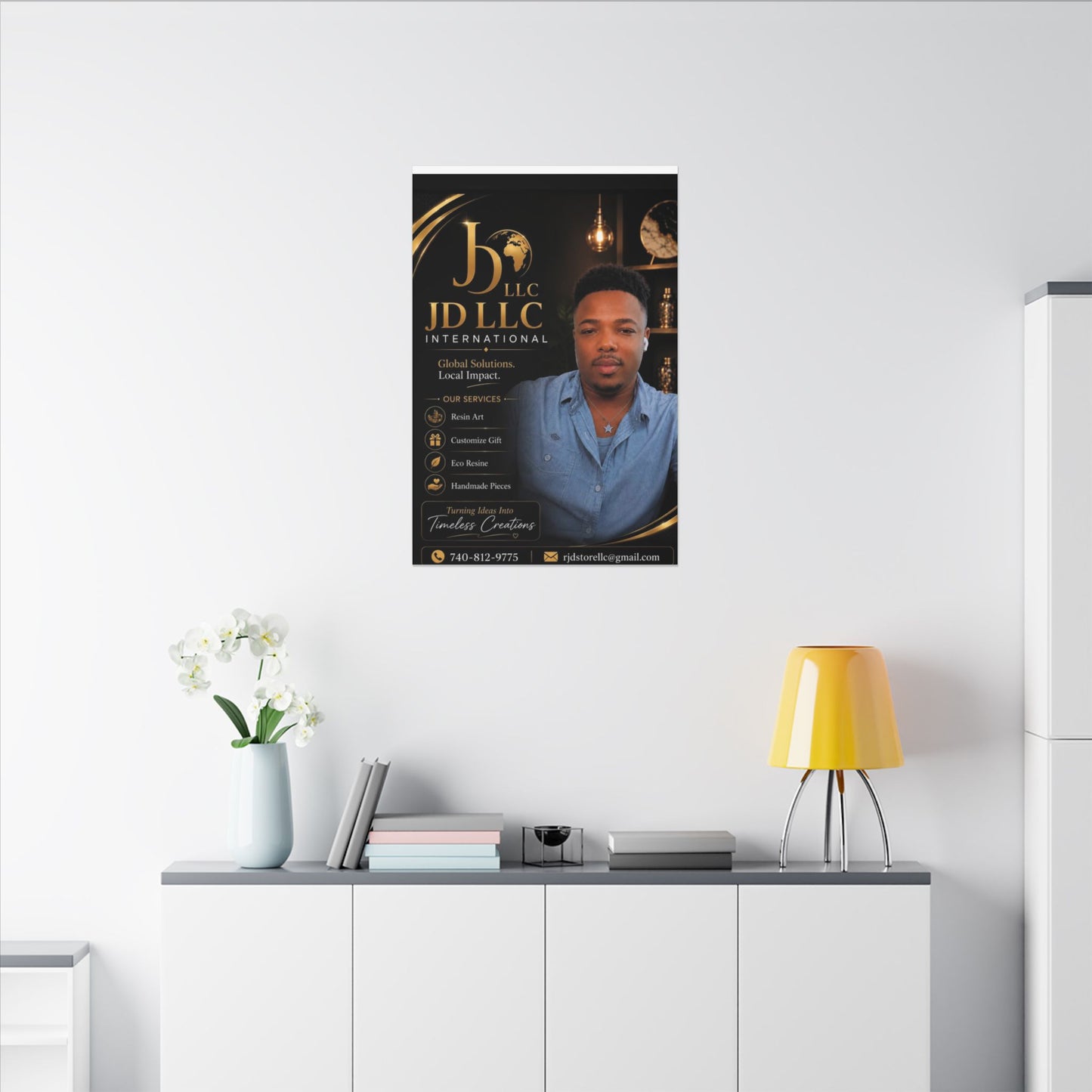Matte Stretched Canvas - JD LLC International Business Portrait (Customizable)