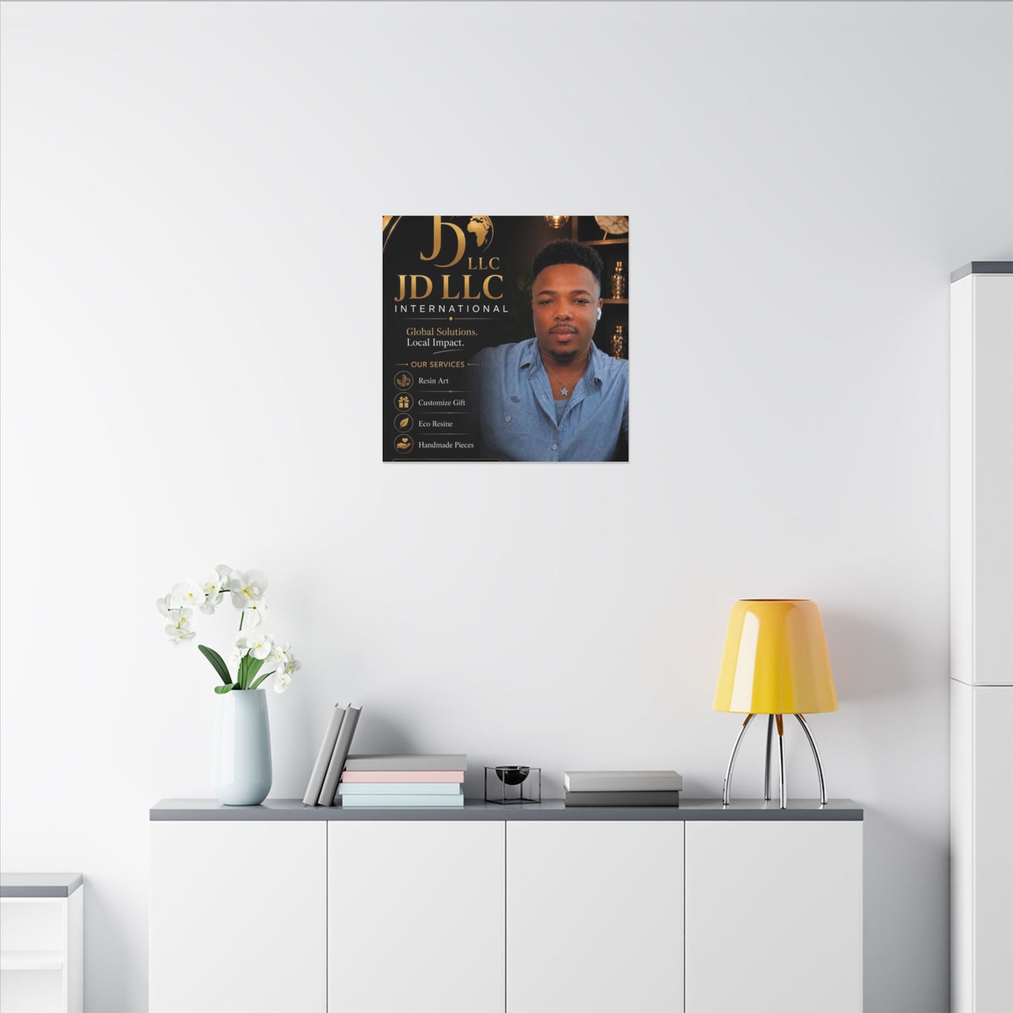 Matte Stretched Canvas - JD LLC International Business Portrait (Customizable)