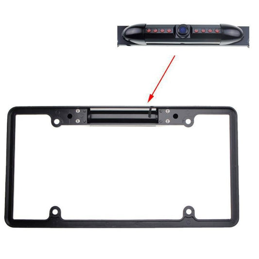 Cross-Border Amazon Us License Plate Frame Reversing Rear View Camera License Plate Frame Infrared Light Night Vision Car Camera
