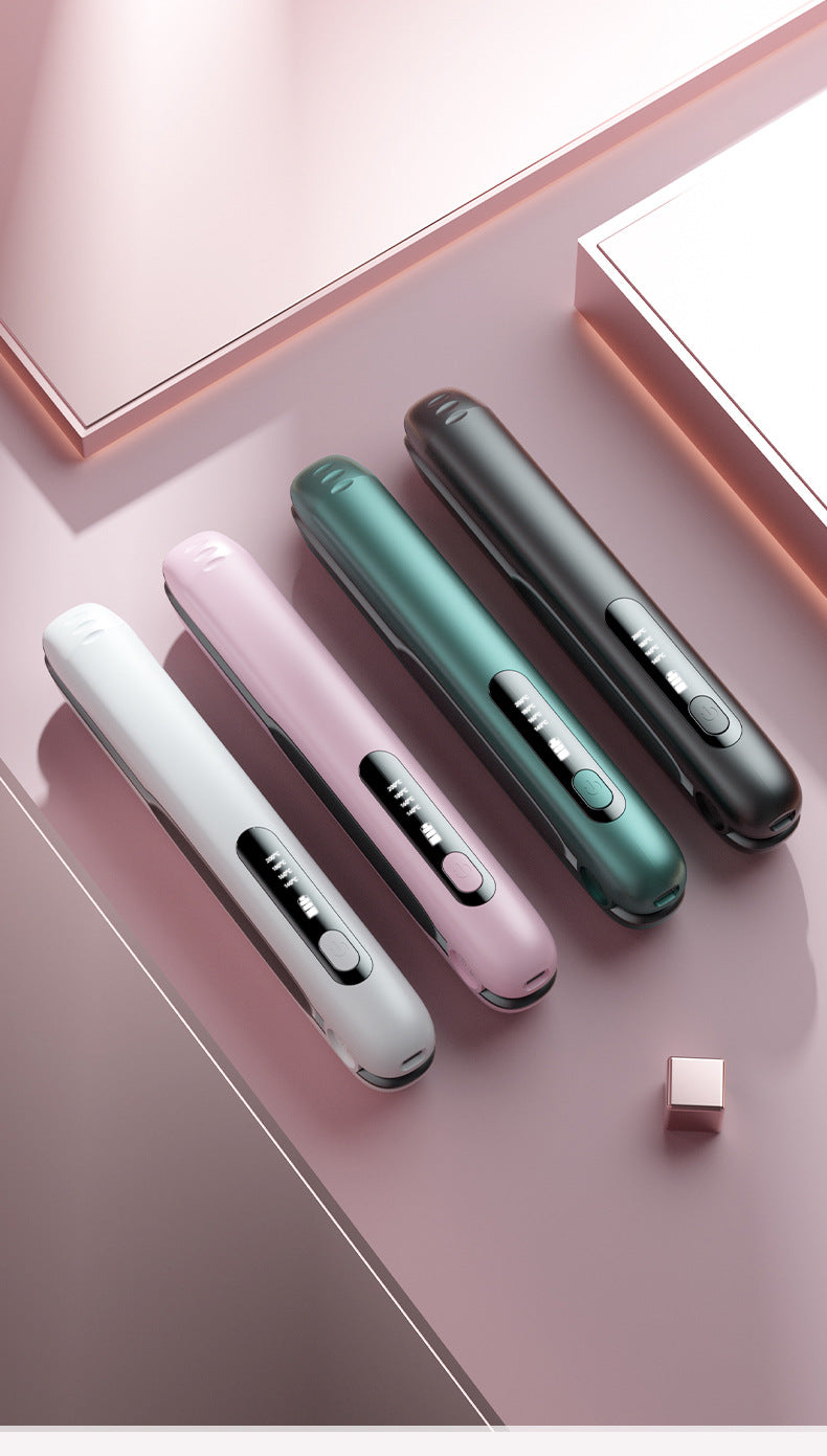 USB rechargeable wireless hair straightener straight curling iron dual-purpose curling iron portable straight plate splint hair straightener