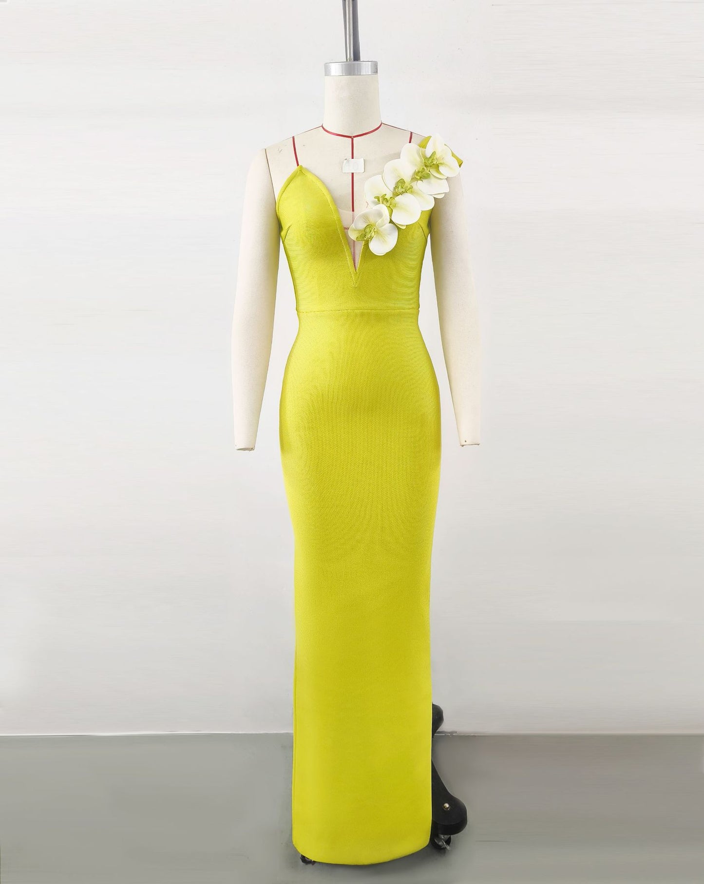 Women's Elegant one-shoulder Floral Evening Gown