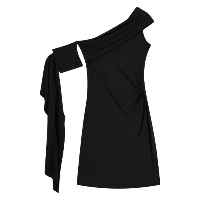 Women’s Elegant Black Off-Shoulder Bodycon Dress