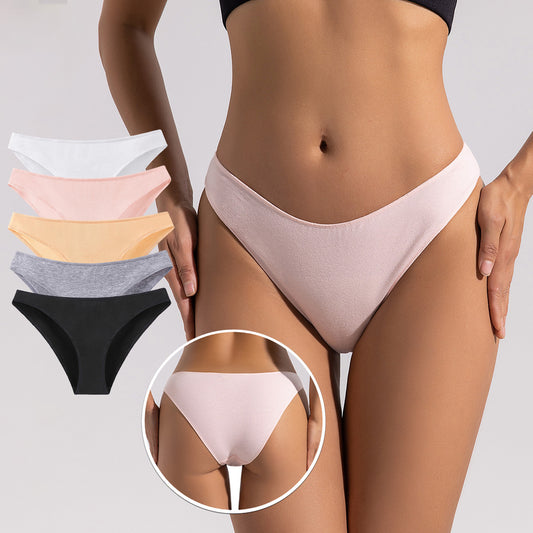 Women's Cotton Underwear Low Waist Japanese plus size Half Hip Comfortable Skin-Friendly Breathable Girl's Briefs Breathable Cotton Crotch