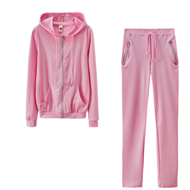 Women’s Fashion Zip-Up Two-Piece Lounge Set