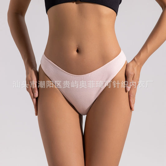 Women's Cotton Underwear Low Waist Japanese plus size Half Hip Comfortable Skin-Friendly Breathable Girl's Briefs Breathable Cotton Crotch