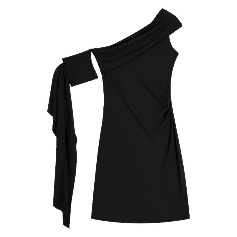 Women’s Elegant Black Off-Shoulder Bodycon Dress