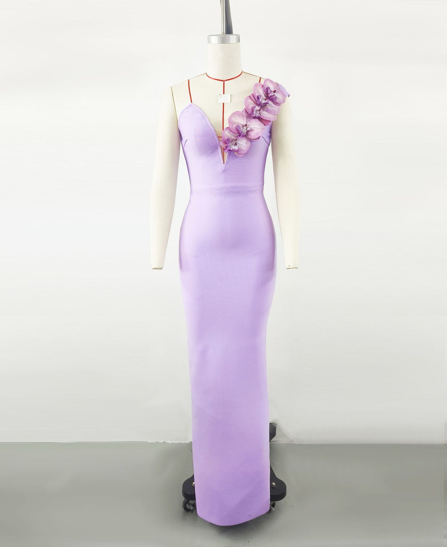 Women's Elegant one-shoulder Floral Evening Gown