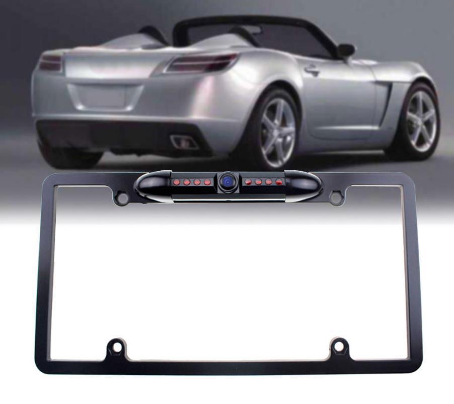 Cross-Border Amazon Us License Plate Frame Reversing Rear View Camera License Plate Frame Infrared Light Night Vision Car Camera