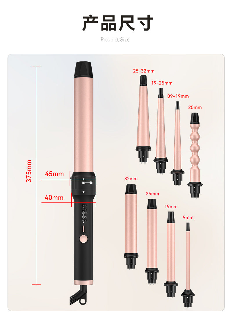 Amazon's Best-Selling All-In-One Interchangeable Curling Iron, Large Wave Curling Iron, Ceramic Multi-Functional Curling Iron Wholesale
