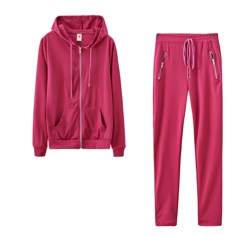 Women’s Fashion Zip-Up Two-Piece Lounge Set