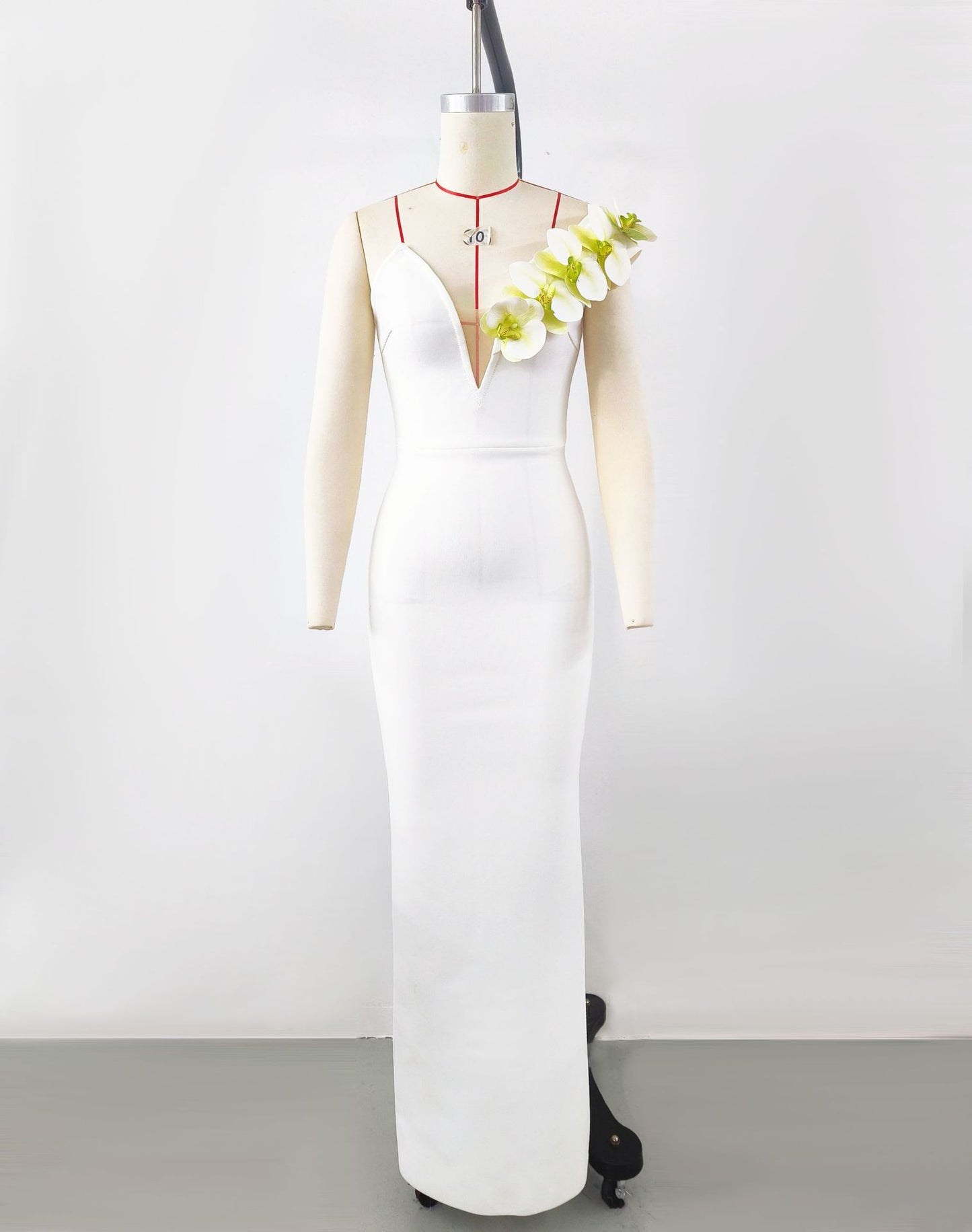Women's Elegant one-shoulder Floral Evening Gown