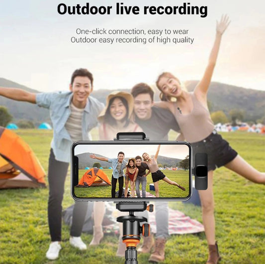 Cross-border new wireless collar clip microphone factory portable audio video recording mini K1 microphone