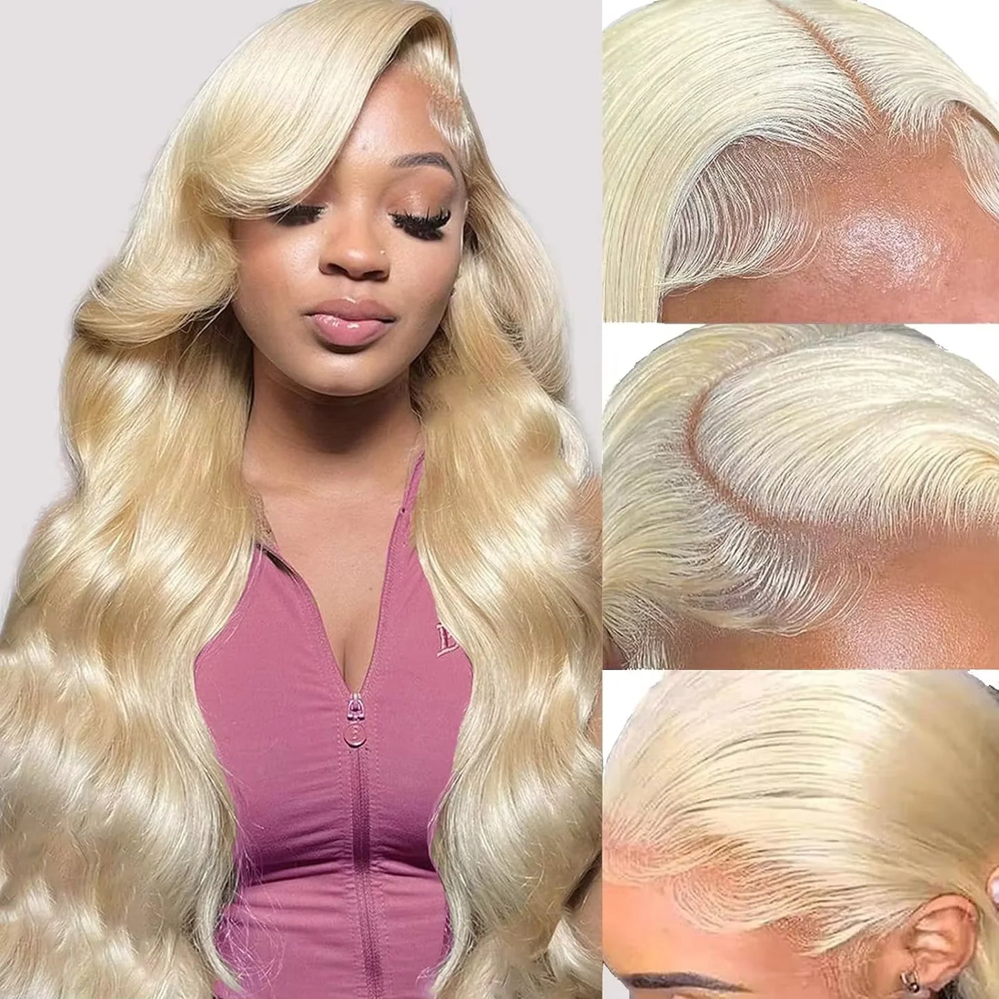 220% 613 Hd Lace Frontal Wig 13x6 30 Inch Body Wave 100% Human Hair Wigs 220 Density Pre Plucked Colored Blonde Transparent Wet And Wavy Lace Front Wig