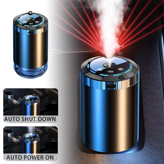 Smart Rechargeable Car Air Freshener – USB Aroma Diffuser with 5 Spray Modes