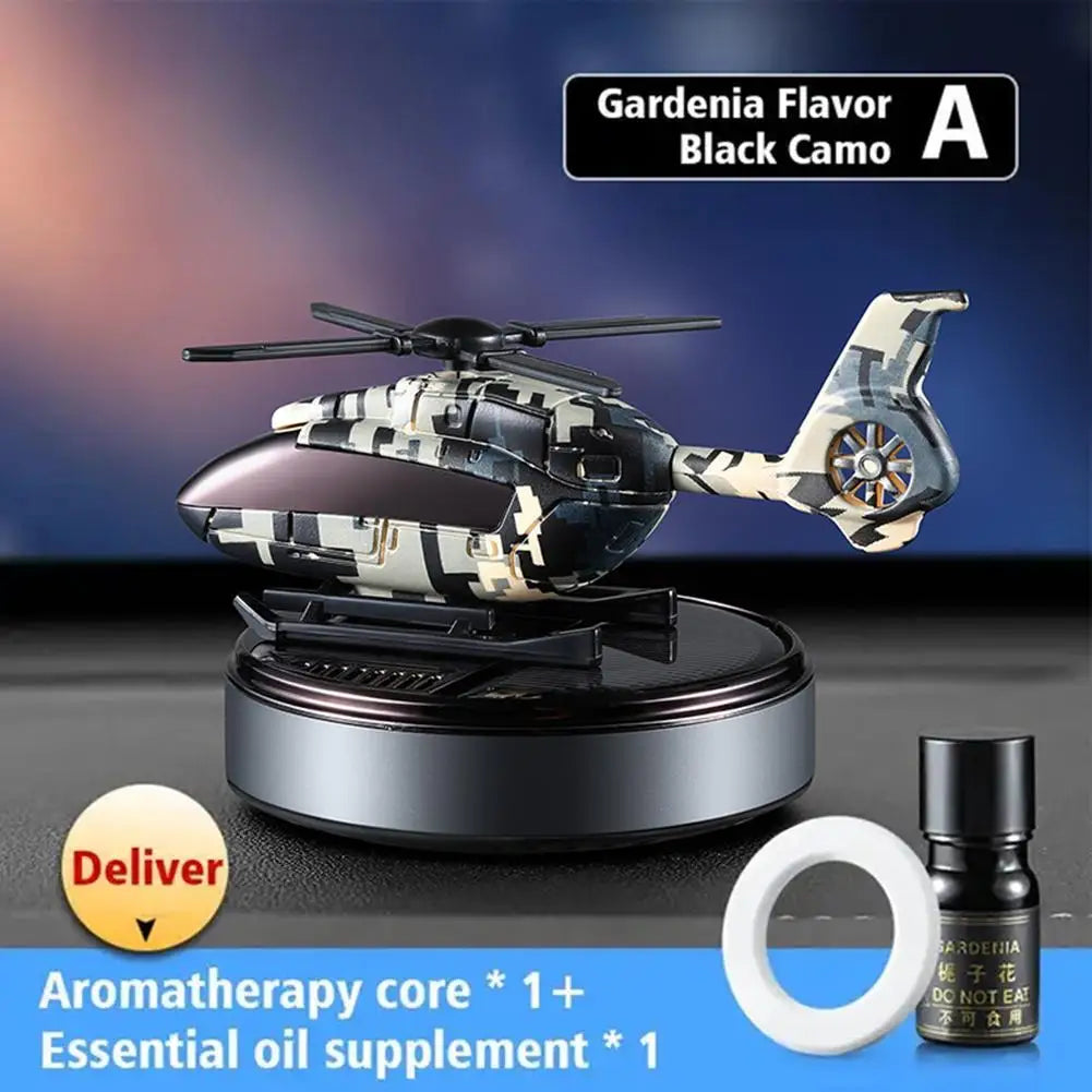 Car Solar Air Freshener Airplane Solar Helicopter Interior Accessories Trim Propeller Rotary Perfume Diffuser Deodorant