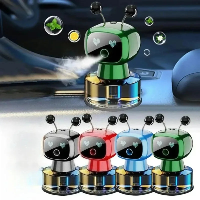 High Quality Auto-Spray&Car Decor Smart Rechargeable Car Air Freshener Automatic Aromatherapy Diffuser with Robotic Design