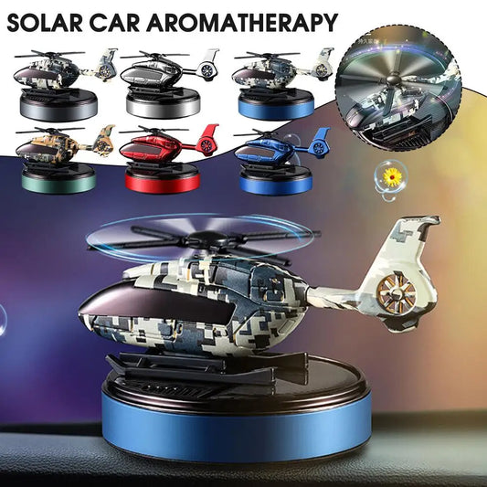 Solar Helicopter Car Air Freshener – Rotating Aromatherapy Perfume Diffuser