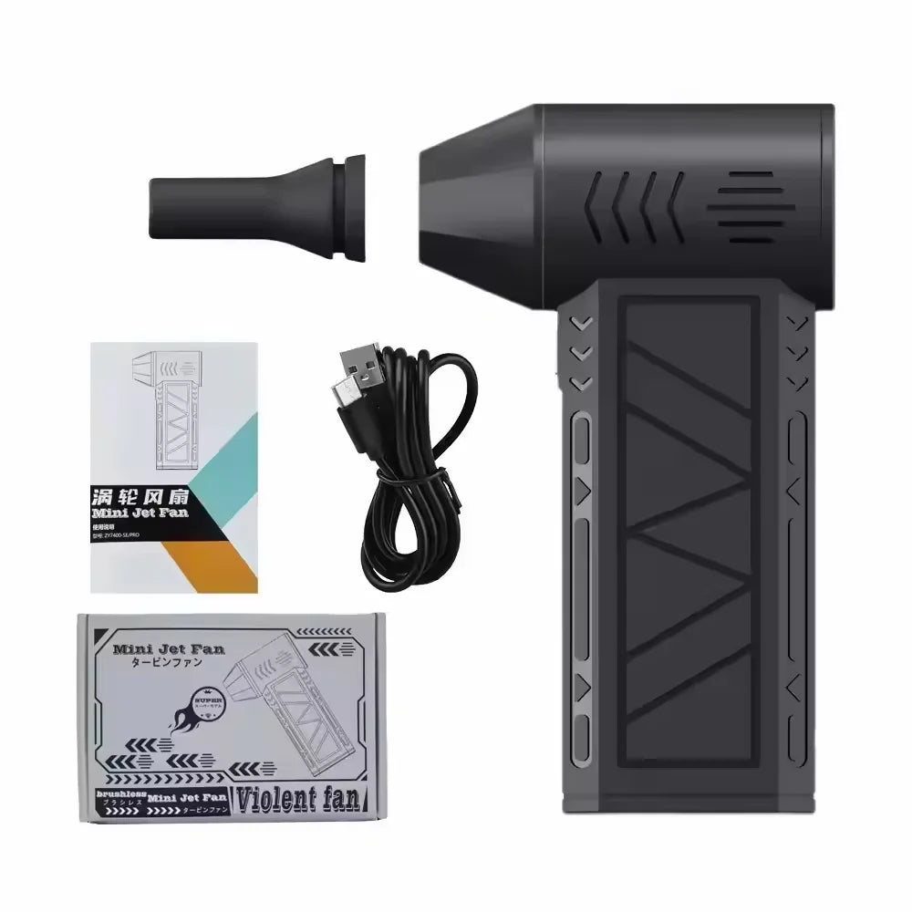 Turbofan 160000RPM High Power Jet Fan Air Duster Motor Variable Speed Dust Blower Brushless Clean Tool Handheld Air Mini Blower