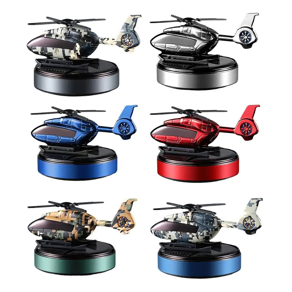 Car Solar Air Freshener Airplane Solar Helicopter Interior Accessories Trim Propeller Rotary Perfume Diffuser Deodorant