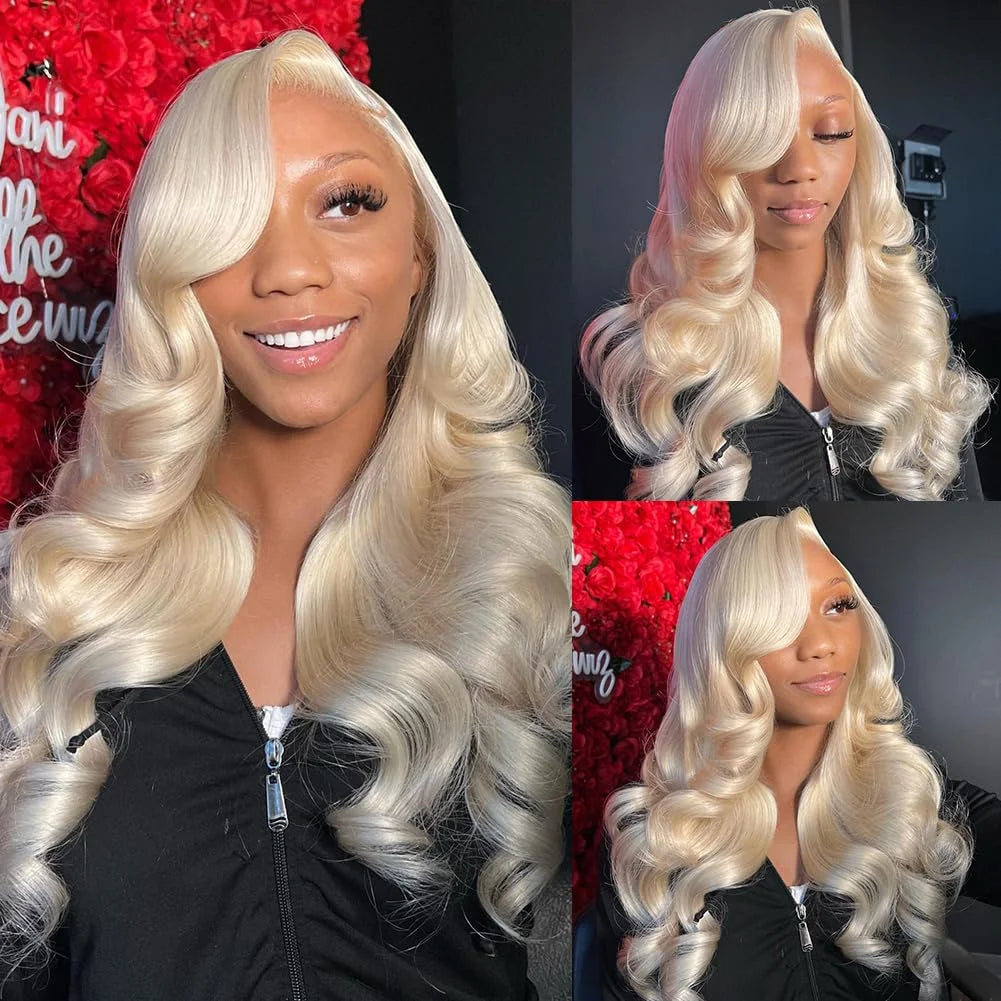 220% 613 Hd Lace Frontal Wig 13x6 30 Inch Body Wave 100% Human Hair Wigs 220 Density Pre Plucked Colored Blonde Transparent Wet And Wavy Lace Front Wig