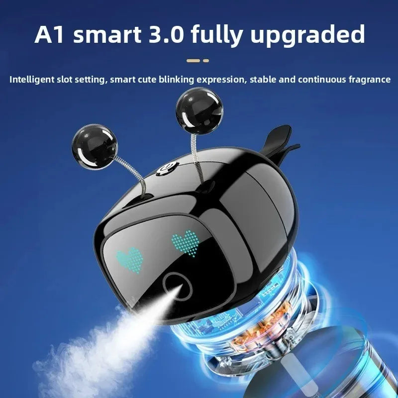 High Quality Auto-Spray&Car Decor Smart Rechargeable Car Air Freshener Automatic Aromatherapy Diffuser with Robotic Design