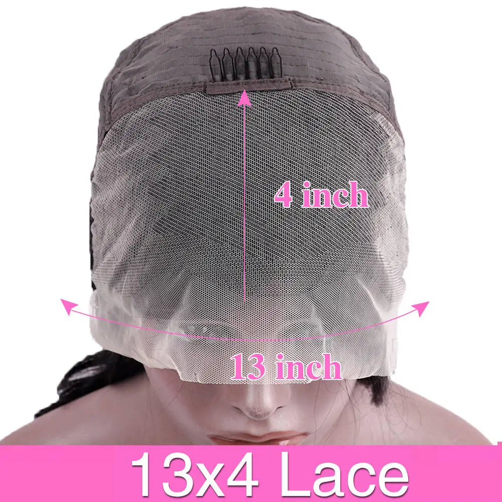 220% Density Bob Wigs Straight Human Hair Lace Front Wigs 13x4 Bob Brazilian Remy Hair Pre-plucked Lace Front Wigs 16 inch